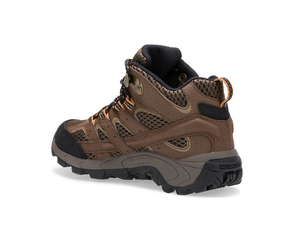 Merrell Hiking Shoes Brown - Moab 2 Mid Waterproof - Kids 05ITYXBMS